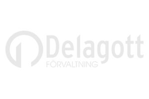 Delagott logga i vit