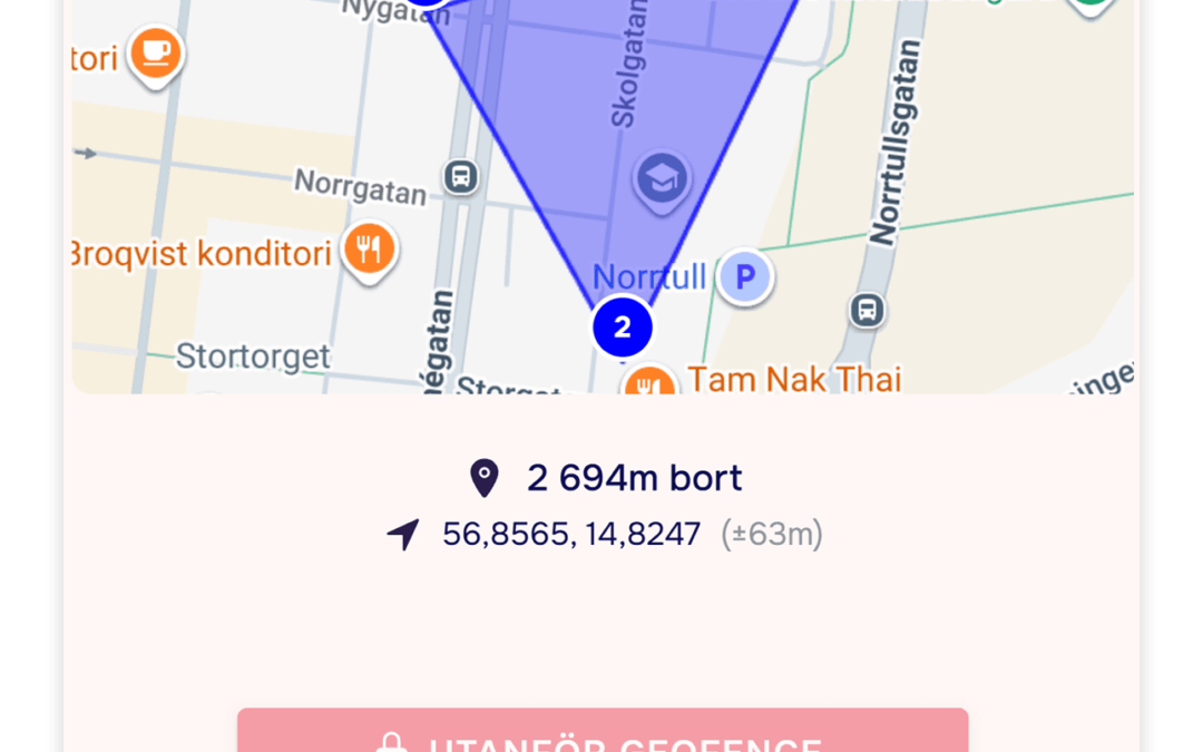 Nyhet! Geofencing för mer träffsäker rapportering
